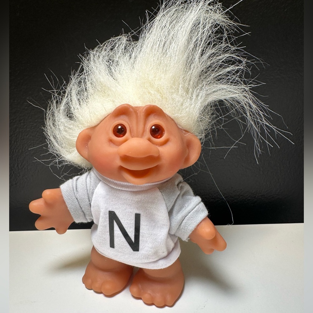 Classic Troll Doll with White Hair